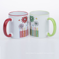 eco friendly amazon top seller 11 oz sublimation blanks mug with color handle